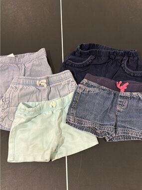 Baby girls Elastic-Waist Mixed-Color Shorts Pack